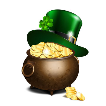 Leprechaun Hat And Pot Of Gold