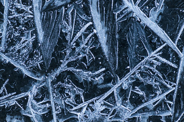 abstract ice structures on roofing