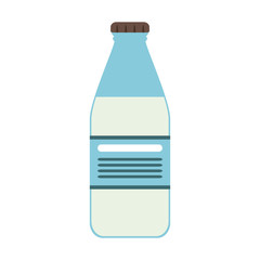 Milk glass bottle vector illustration graphic design