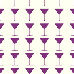 Wineglasses vector illustration on a seamless pattern background