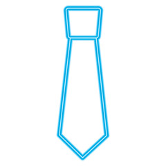 clothing necktie element accessory fashion design vector illustration blue neon