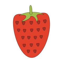 Strawberry fruit isolated vector illustration graphic design