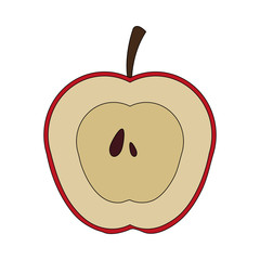 Apple fruit isolated vector illustration graphic design