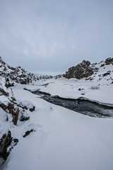 Icelandic winter landscape, from different locations, Iceland.