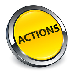 Actions 3d yellow round button