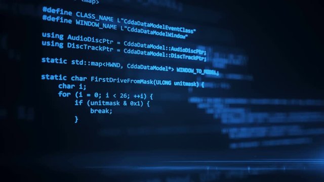 The programming code works through the computer screen terminal.
