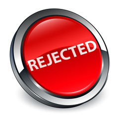 Rejected 3d red round button