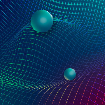 Gravitational waves concept.
