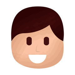 character man face laughing expression vector illustration