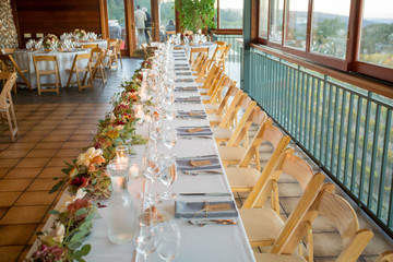 Wedding Reception Table at Winery Wedding