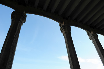 Galería del Palacio de los Condes, castillo de Monterrei, Verín, provincia de Orense, Galicia, España