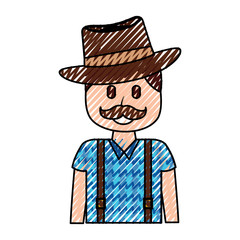 cartoon smiling man portrait character vector illustration drawing image