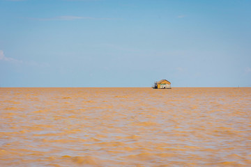 Obraz premium Tonle Sap floating village, Cambodia