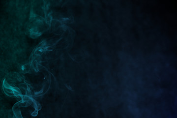 fuming smoke from the left in a variety of colors amazing background