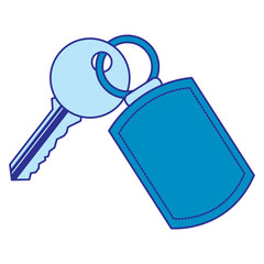 key with keychain access door vector illustration vector illustration blue image