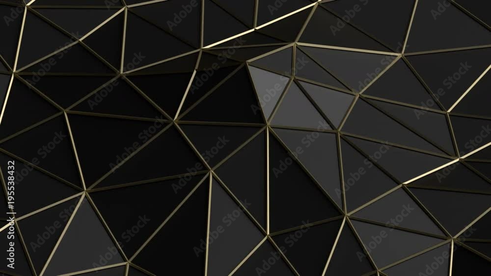 Aufkleber abstract 3d rendering of geometric surface. computer generated loop animation. modern background wit