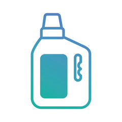laundry soap bottle with measuring cap over white background vector illustration