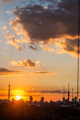 Naklejka premium Sunset Por do Sol 