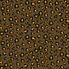 Cheetah seamless vector pattern.