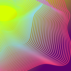Rainbow lines abstract vector background.
