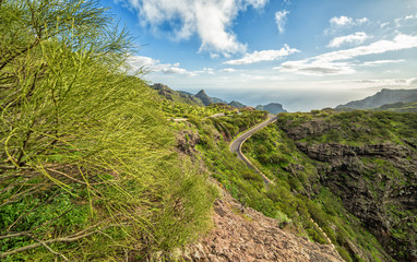 High Tenerife mountains in Masca village area