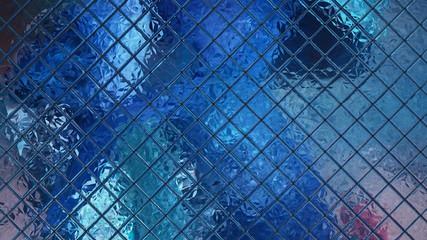 3D rendering mosaic with distorted image reflection - The arctic floor