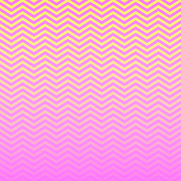 Magenta Pink Yellow Ombre Chevron Vector Pattern. Magical Neon Colored Background. Gradient Fade Texture. Zigzag Stripes Blending into Solid Color. Horizontally Seamless Pattern Tile Swatch Included.