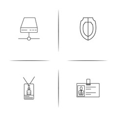 Internet Technologies simple linear icon set.Simple outline icons