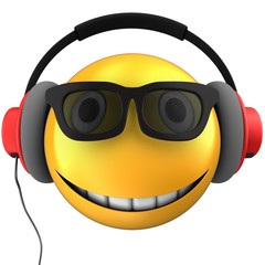 3d yellow emoticon smile