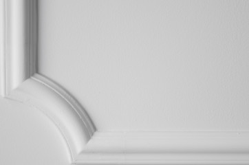 white ceiling relief decoration indoor