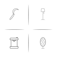 Home Appliances And Equipment simple linear icon set.Simple outline icons