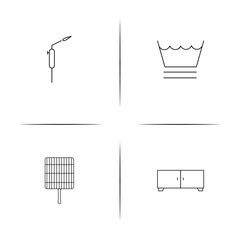 Home Appliances And Equipment simple linear icon set.Simple outline icons