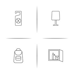 Travel simple linear icon set.Simple outline icons