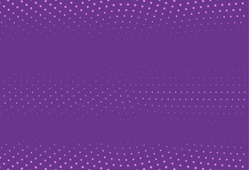 Abstract violet halftone pattern. Futuristic panel. Grunge dotted backdrop with circles, dots, point. Vector illustration