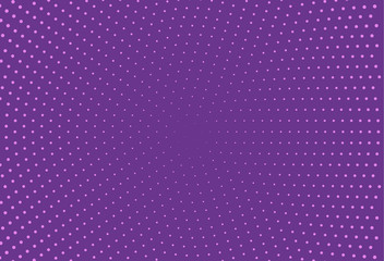 Abstract violet halftone pattern. Futuristic panel. Grunge dotted backdrop with circles, dots, point. Vector illustration