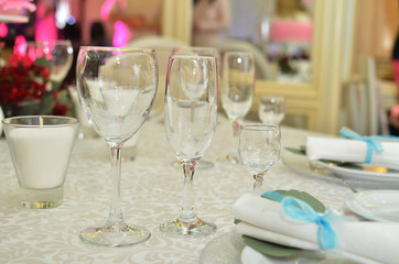 Dining room table elegantly set