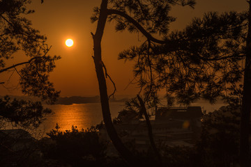 Sunset reflection