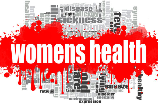 Womens health word cloud design