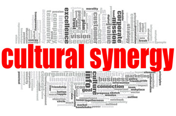 Cultural synergy word cloud