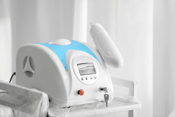 Laser tattoo removal machine in salon