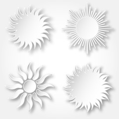Paper suns on the sky