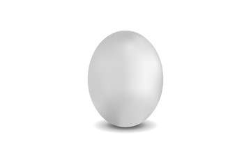 Vector realistic isolated white easter egg for decoration and covering on the white background. Concept of Happy Easter.