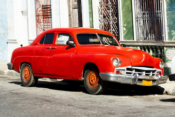 Fototapeta na wymiar Old cars. Cuba, Trinidad