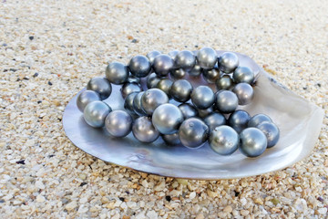 Round Tahitian Black Pearls