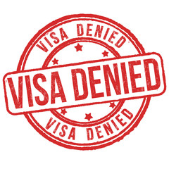 Visa denied grunge rubber stamp