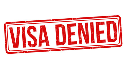 Visa denied grunge rubber stamp