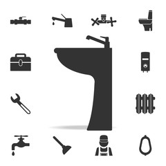 Fototapeta premium Sink icon. Detailed set of plumber element icons. Premium quality graphic design. One of the collection icons for websites, web design, mobile app