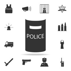 Riot Police icon. Detailed set of police element icons. Premium quality graphic design. One of the collection icons for websites, web design, mobile app