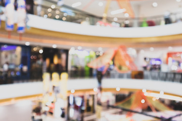 Abstract blur modern shopping mall interior defocused background