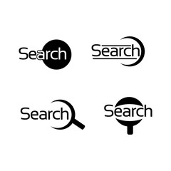 Search elements web site, flat design. Set search icon